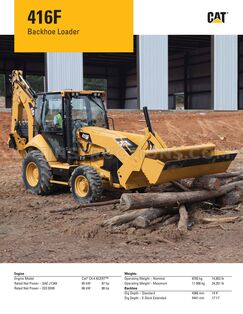 Caterpillar 416F Operation Manual and Specifications