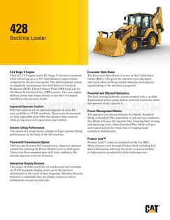 Caterpillar 428 Specifications