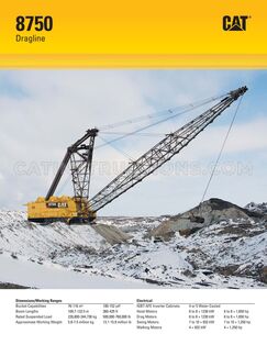 Caterpillar 8750 Operation Manual and Specifications
