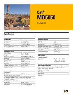 Caterpillar MD5050 Specifications