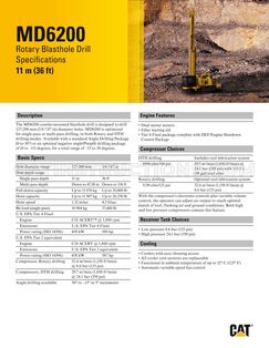 Caterpillar MD6200 Specifications