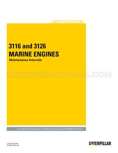 Caterpillar 3116 Maintenance Intervals