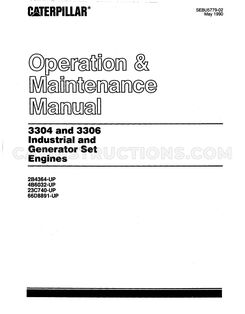 Caterpillar 3306 Operation & Maintenance Manual