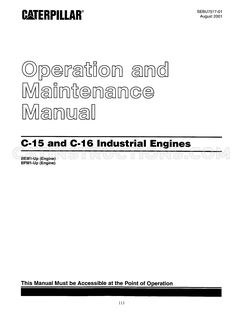 Caterpillar C16 Operation and Maintenance Manual