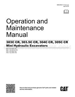 Caterpillar 303.5C CR Operation and Maintenance Manual
