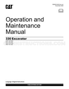Caterpillar 330 Operation and Maintenance Manual