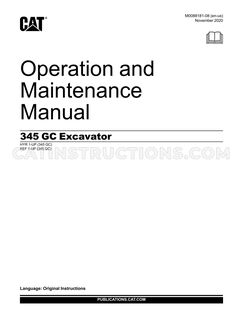 Caterpillar 345 GC Operation and Maintenance Manual
