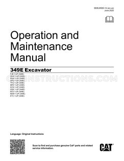 Caterpillar 349E Operation and Maintenance Manual