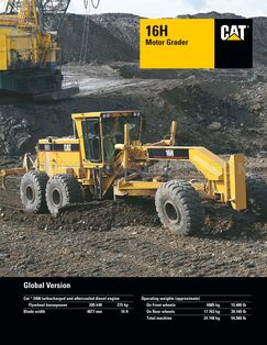 Caterpillar 16H Specifications