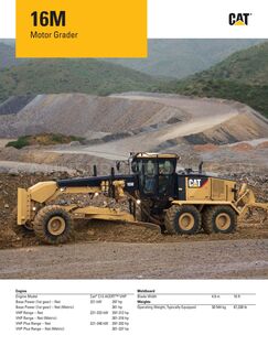 Caterpillar 16M Specifications