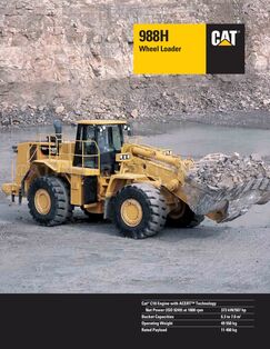 988H Wheel Loader Operation Manual and Specifications